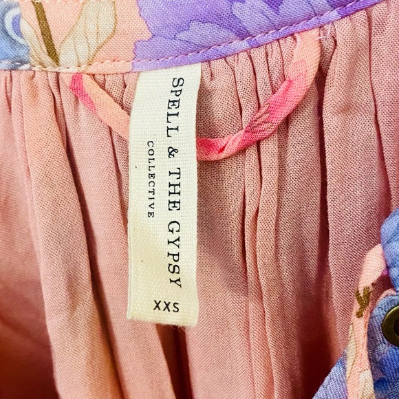 EUC Spell & the Gypsy Collective Musk Butterfly Mini Dress - Picture 13 of 15